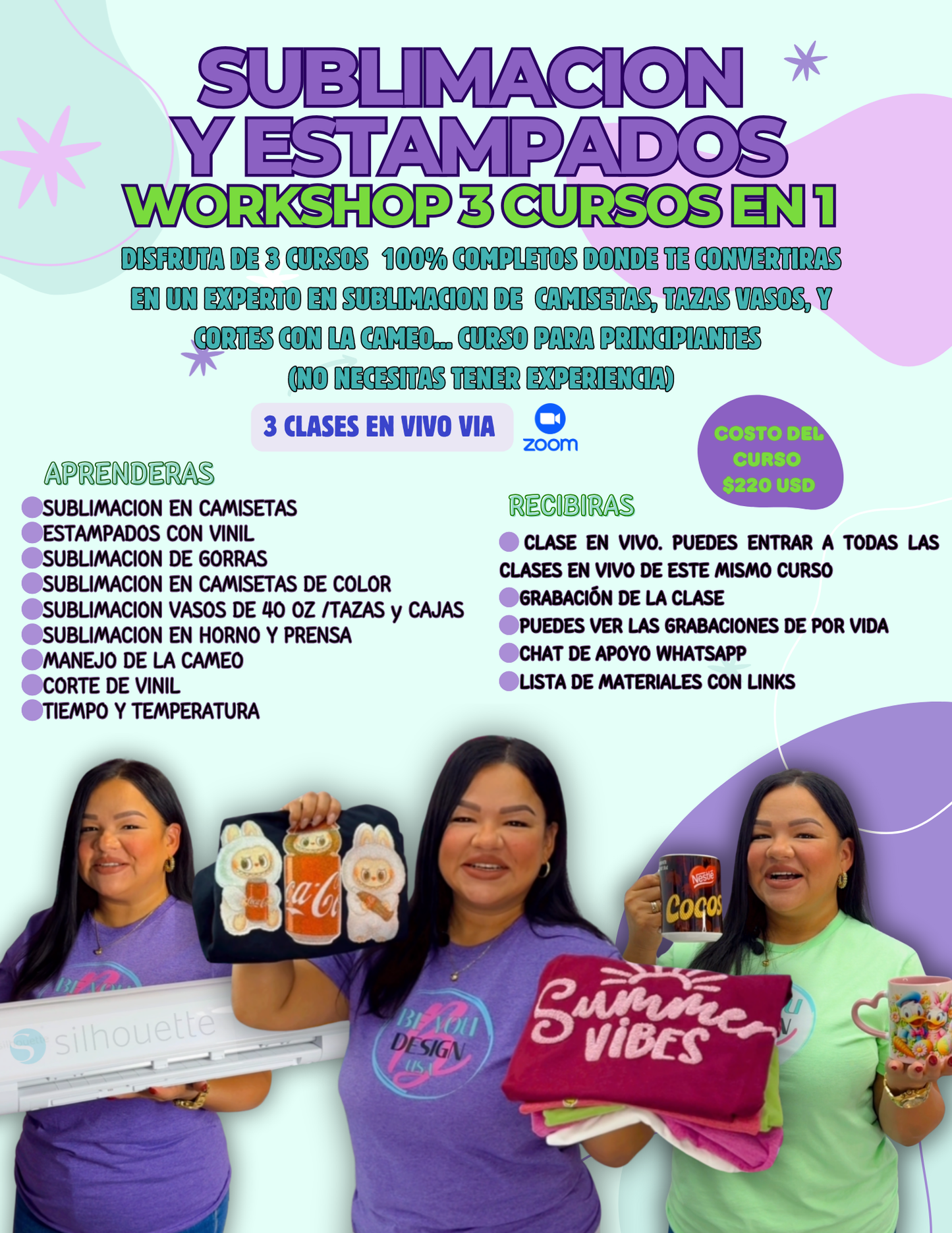 Sublimación y Estampados 3 cursos en 1