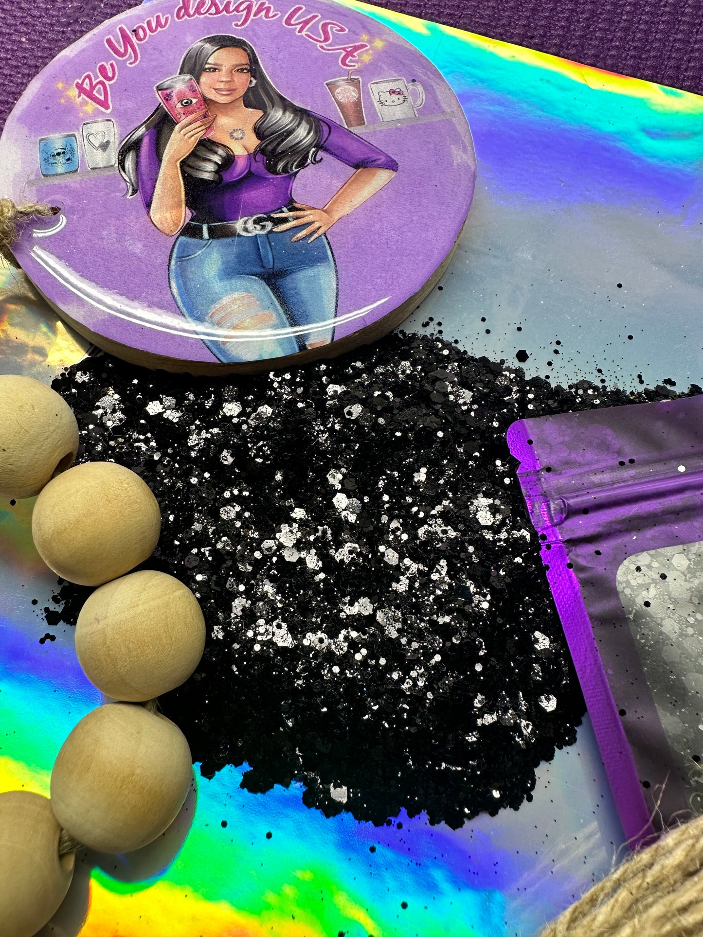 Angely glitter chunky metalico