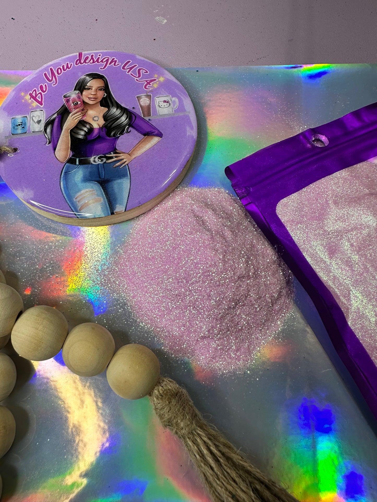 Rosado glitte fino