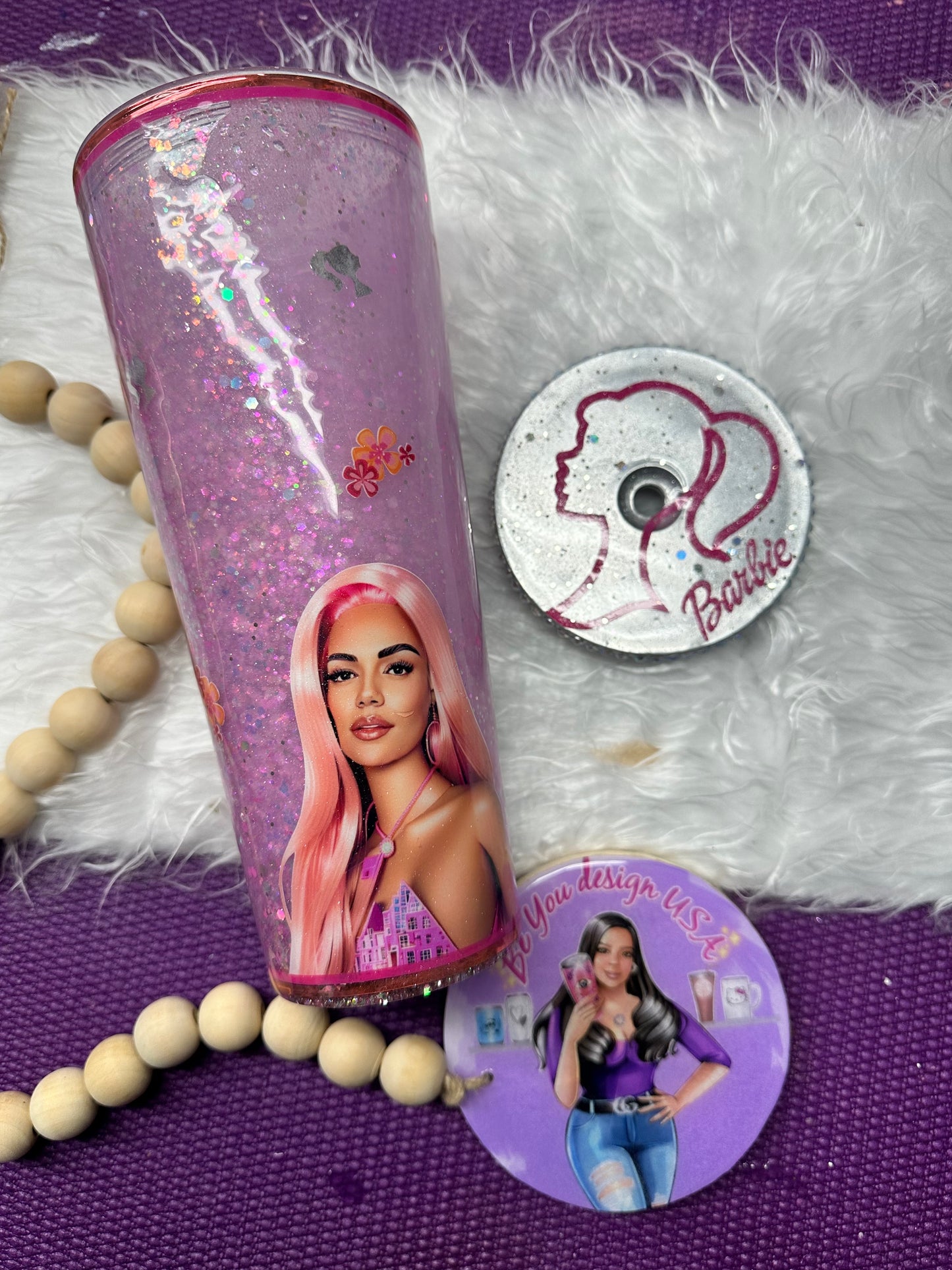 Vaso Barbie bichota 24 oz