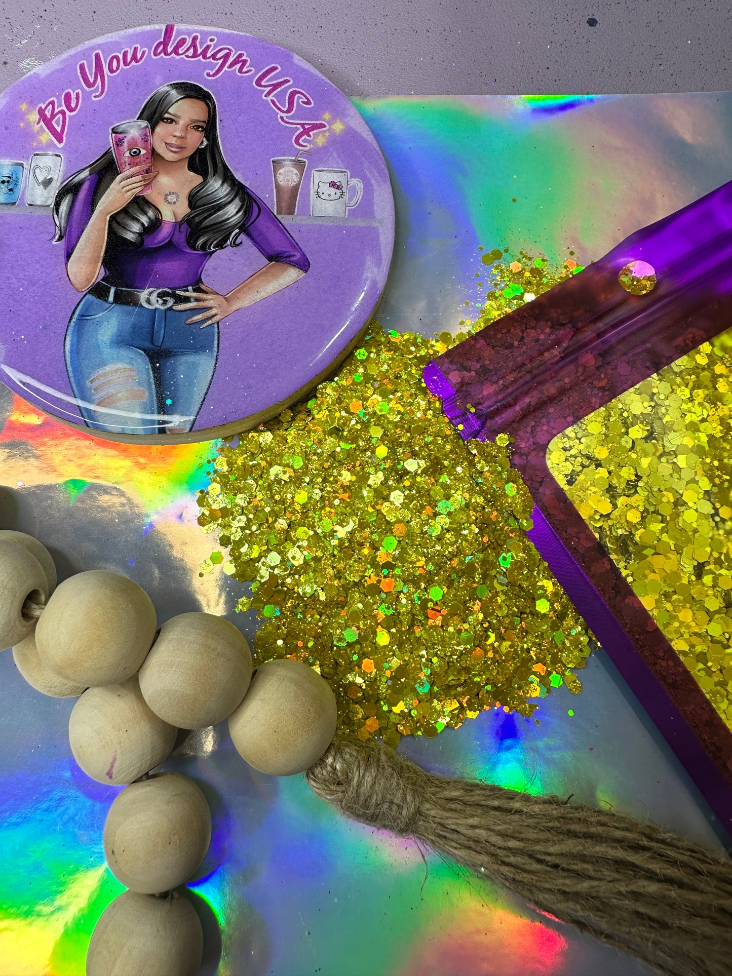 Sun glitter chunky holografico