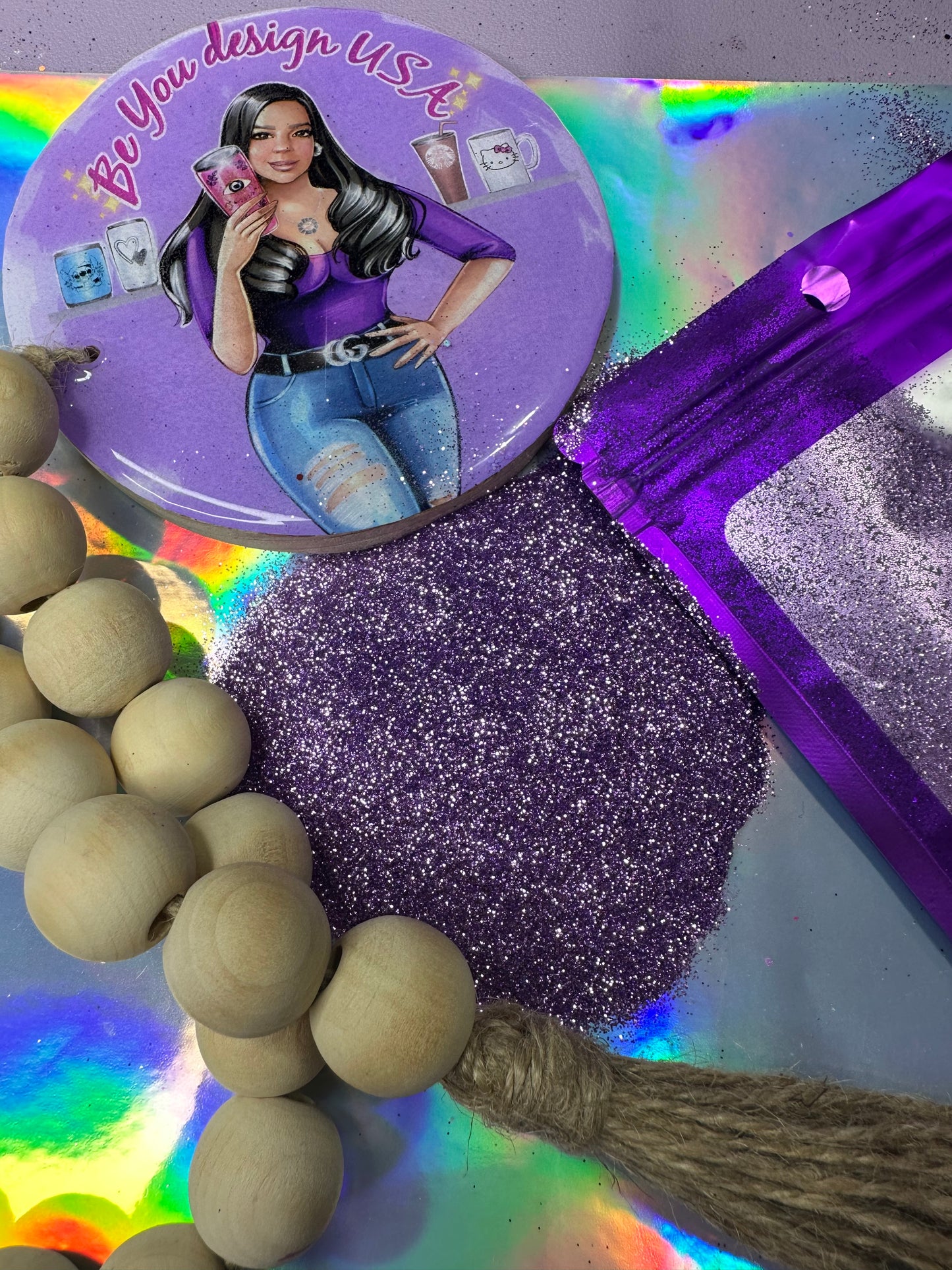 Añil glitter fino