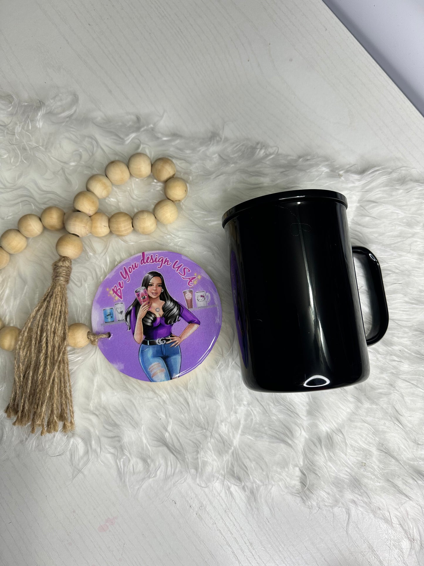 Taza negra ideal para colocar UV DTF
