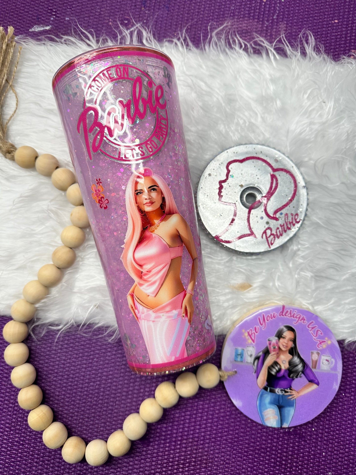 Vaso Barbie bichota 24 oz