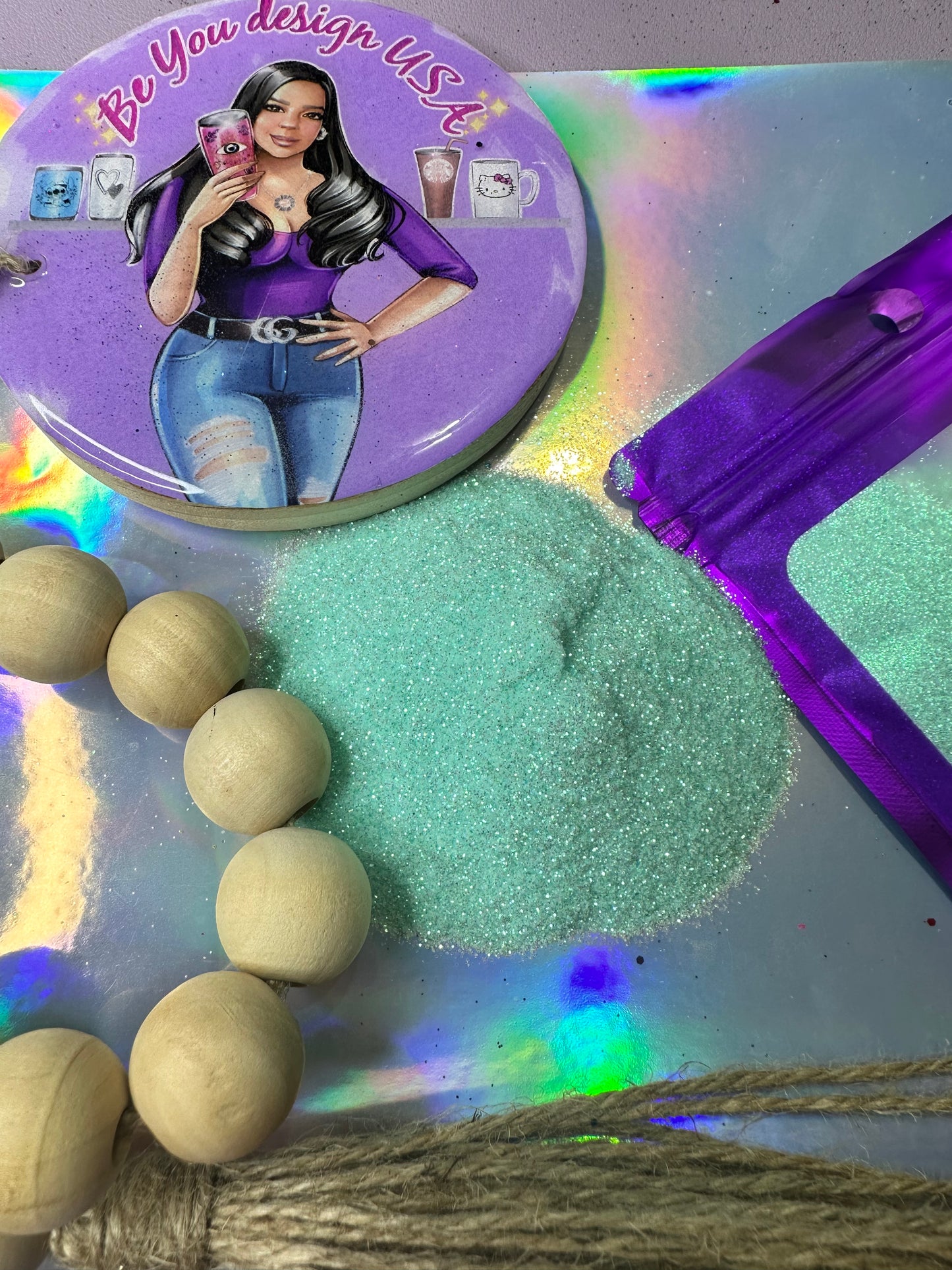 Agua glitter fino