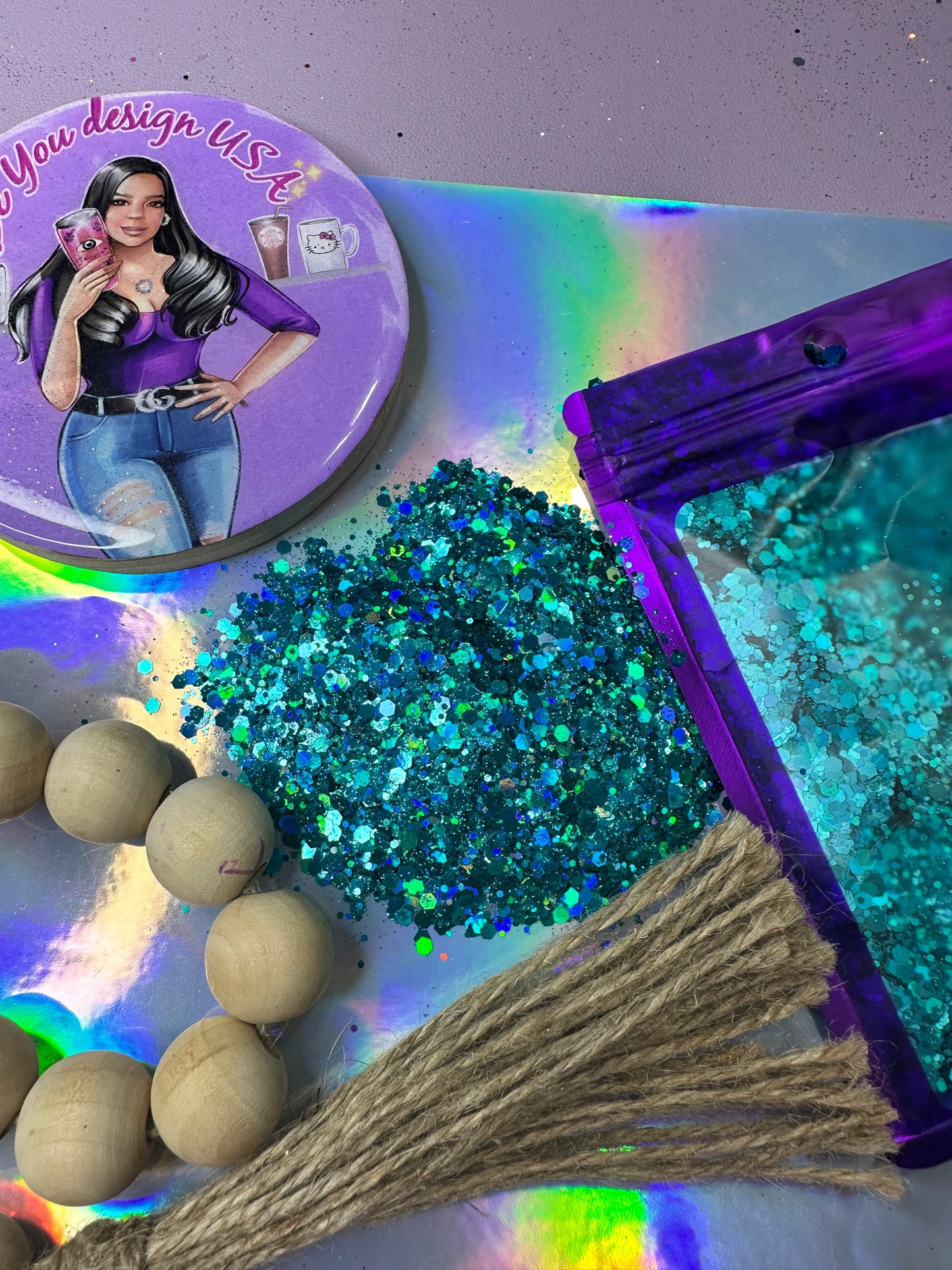 Capri glitter chunky holografico