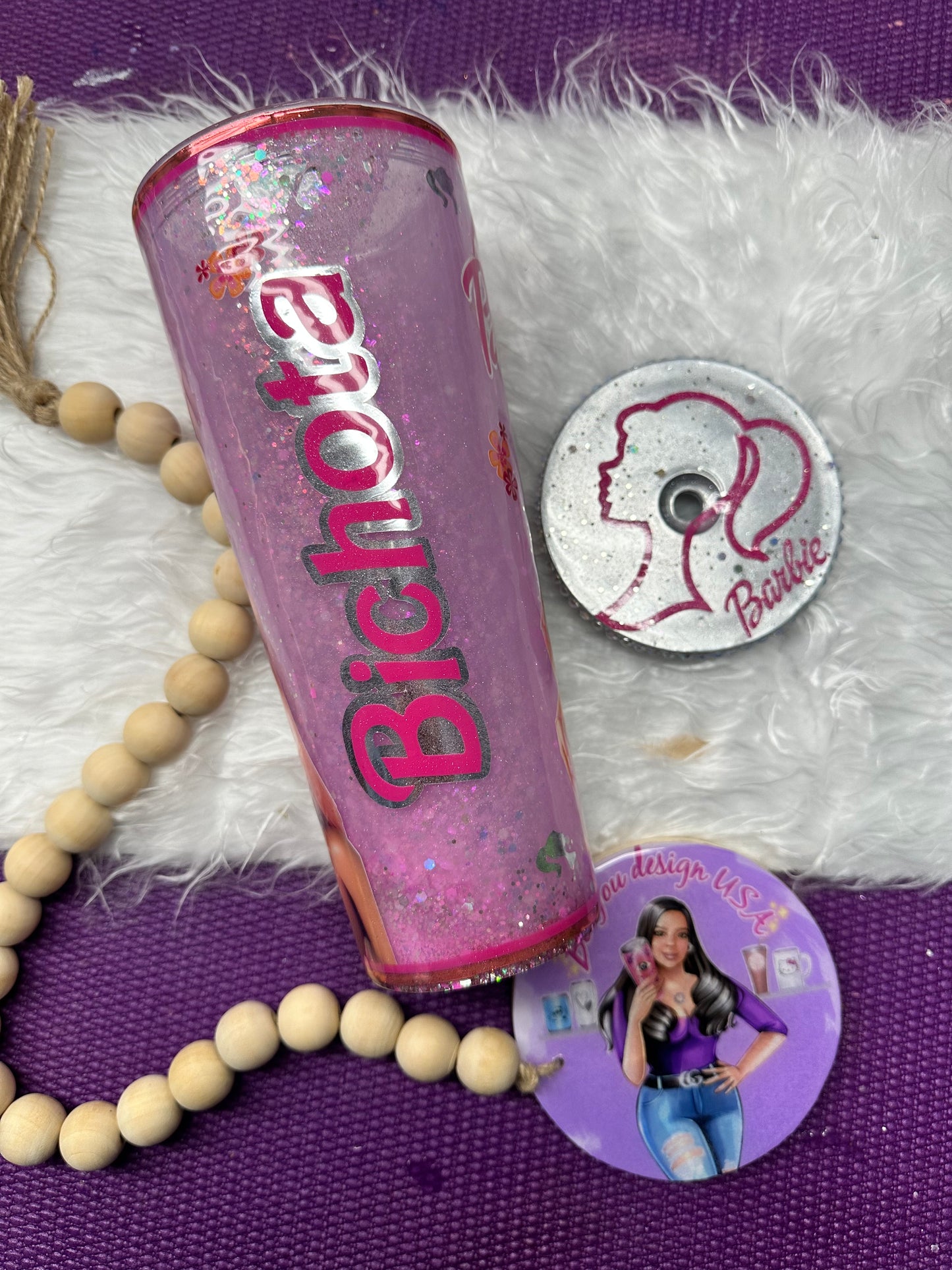 Vaso Barbie bichota 24 oz