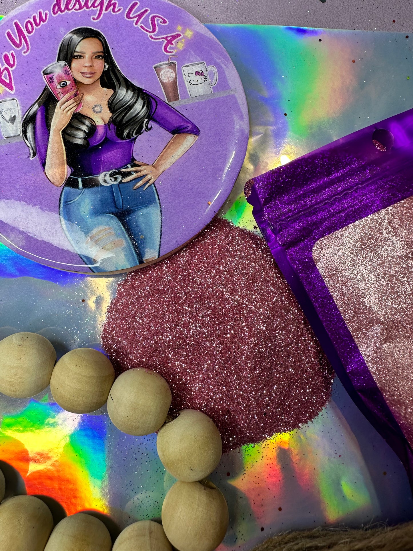 Colorete glitter fino