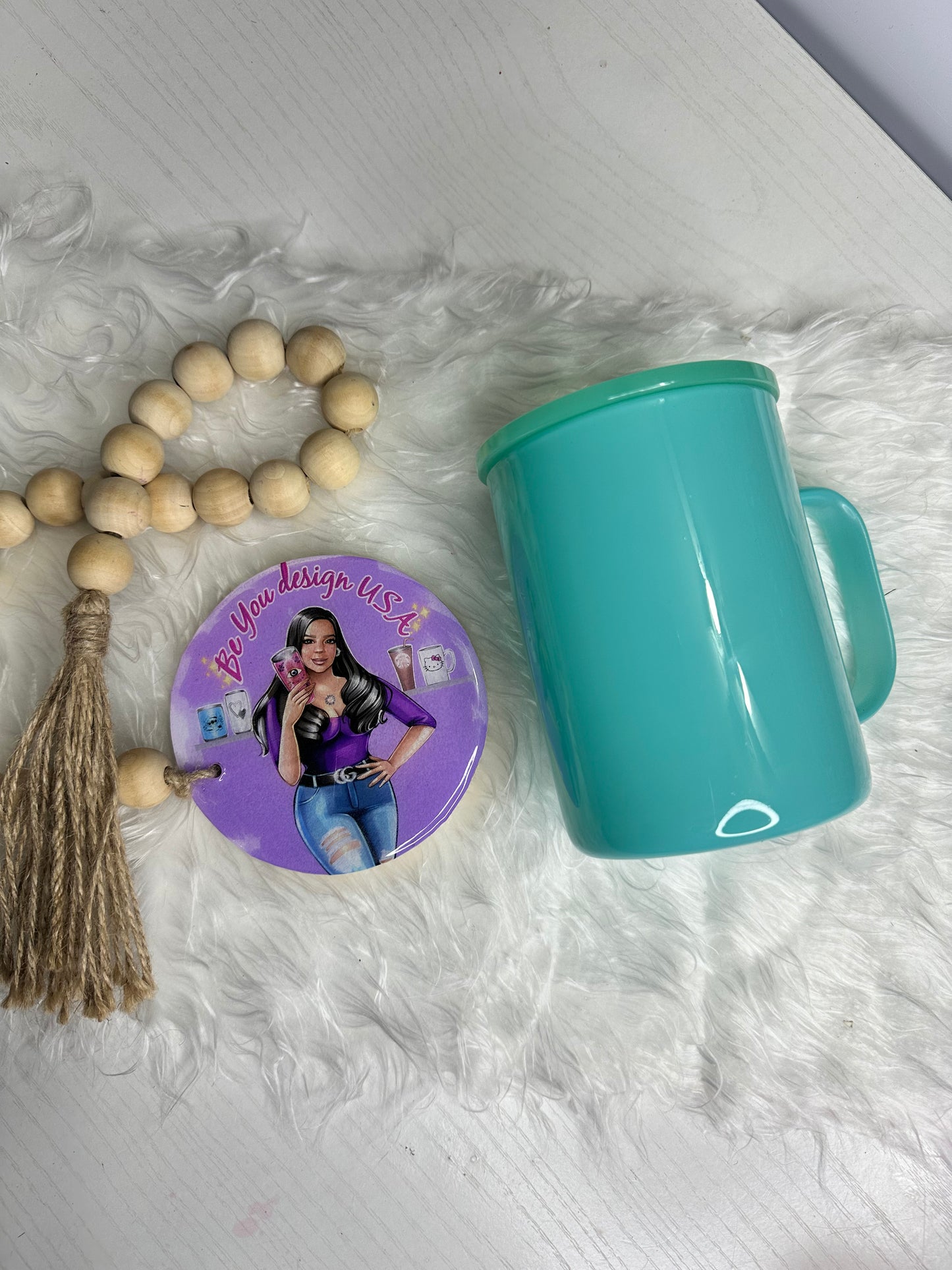Taza azul para sublimación 17 oz