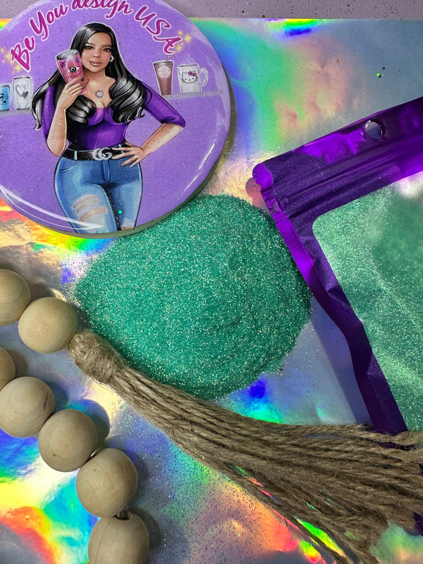 Menta glitter fino