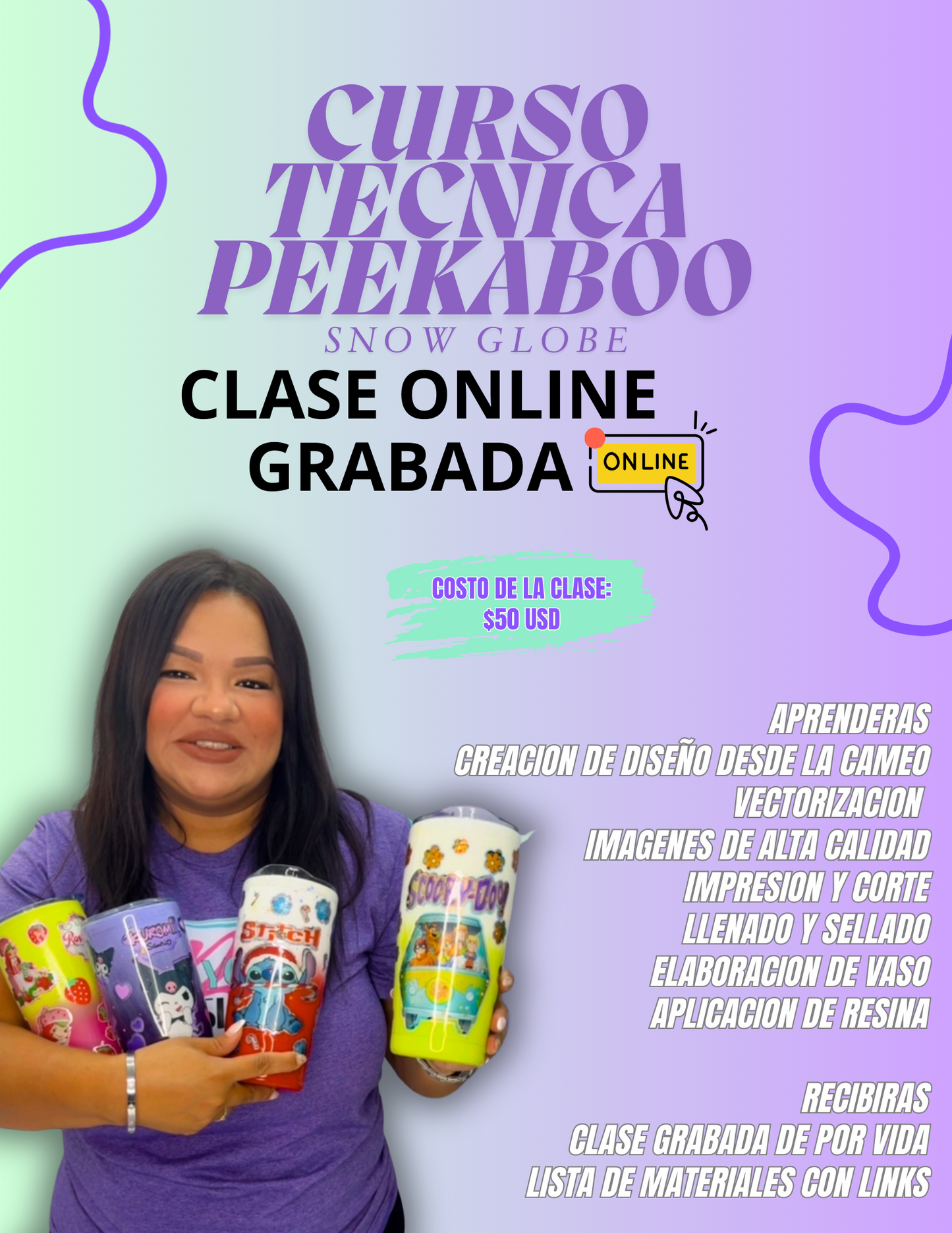Curso Grabado Peekaboo con Cameo