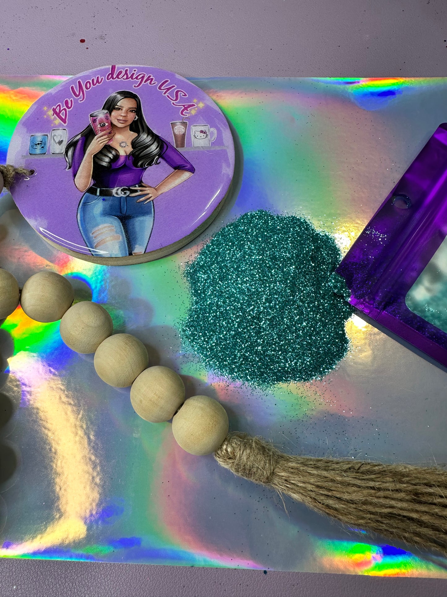 Turquesa glitter fino