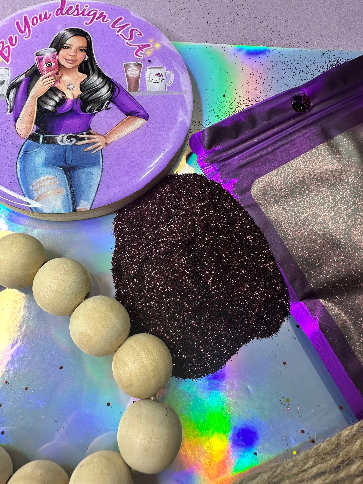 Tinto glitter fino