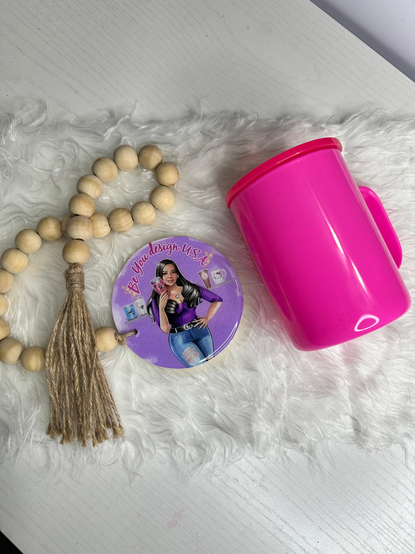 Taza fucsia para sublimación 17 oz