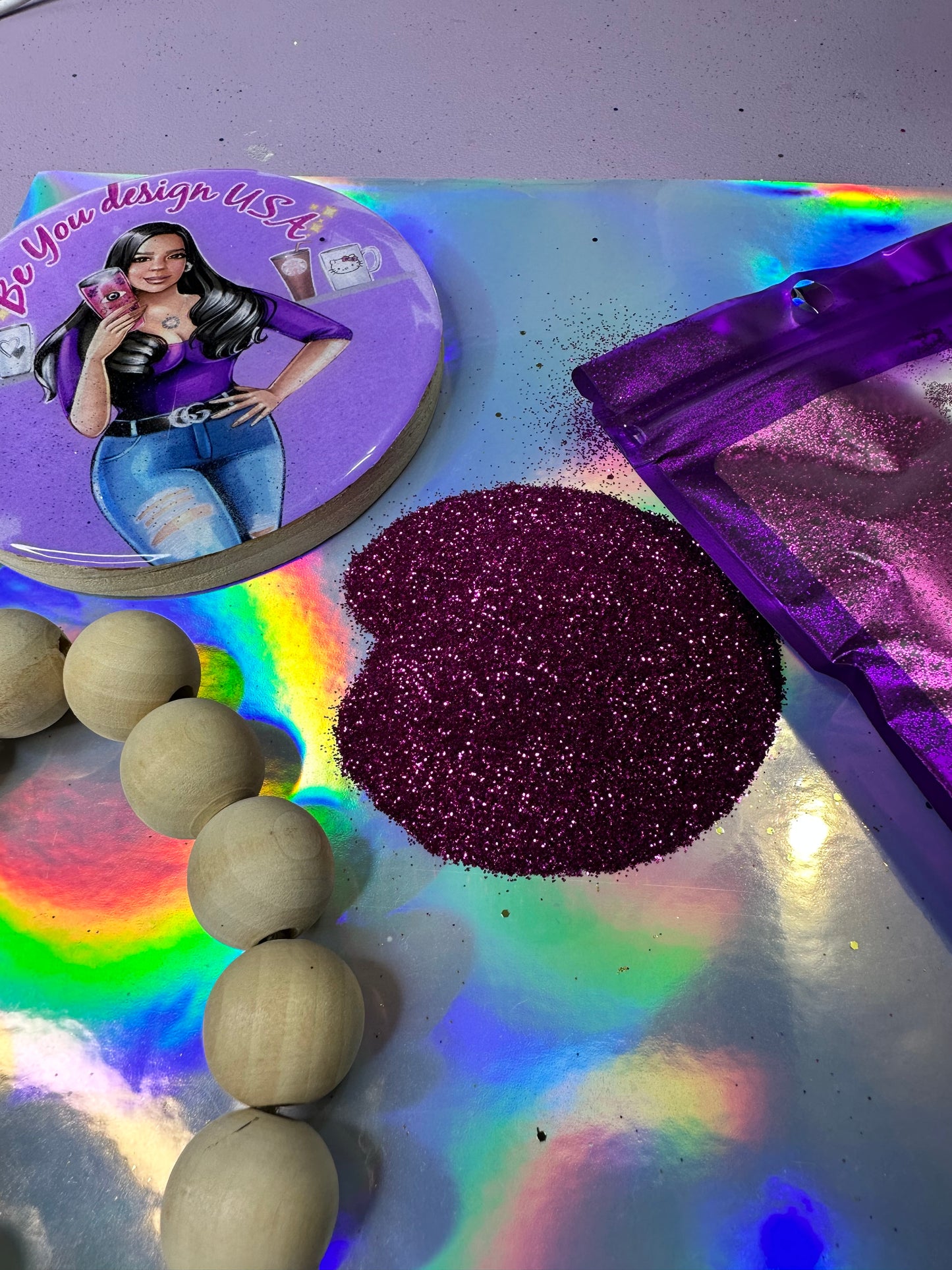 Cereza glitter fino