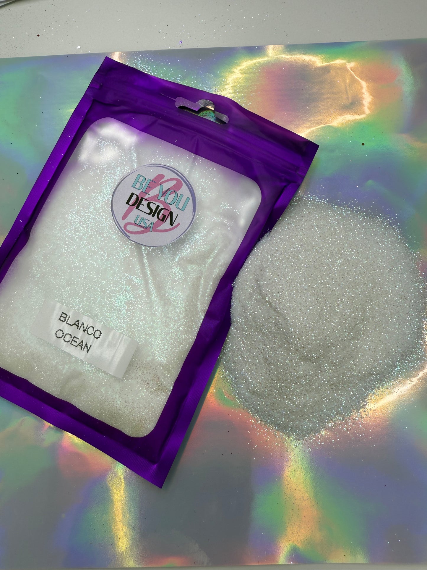 Blanco Ocean glitter fino
