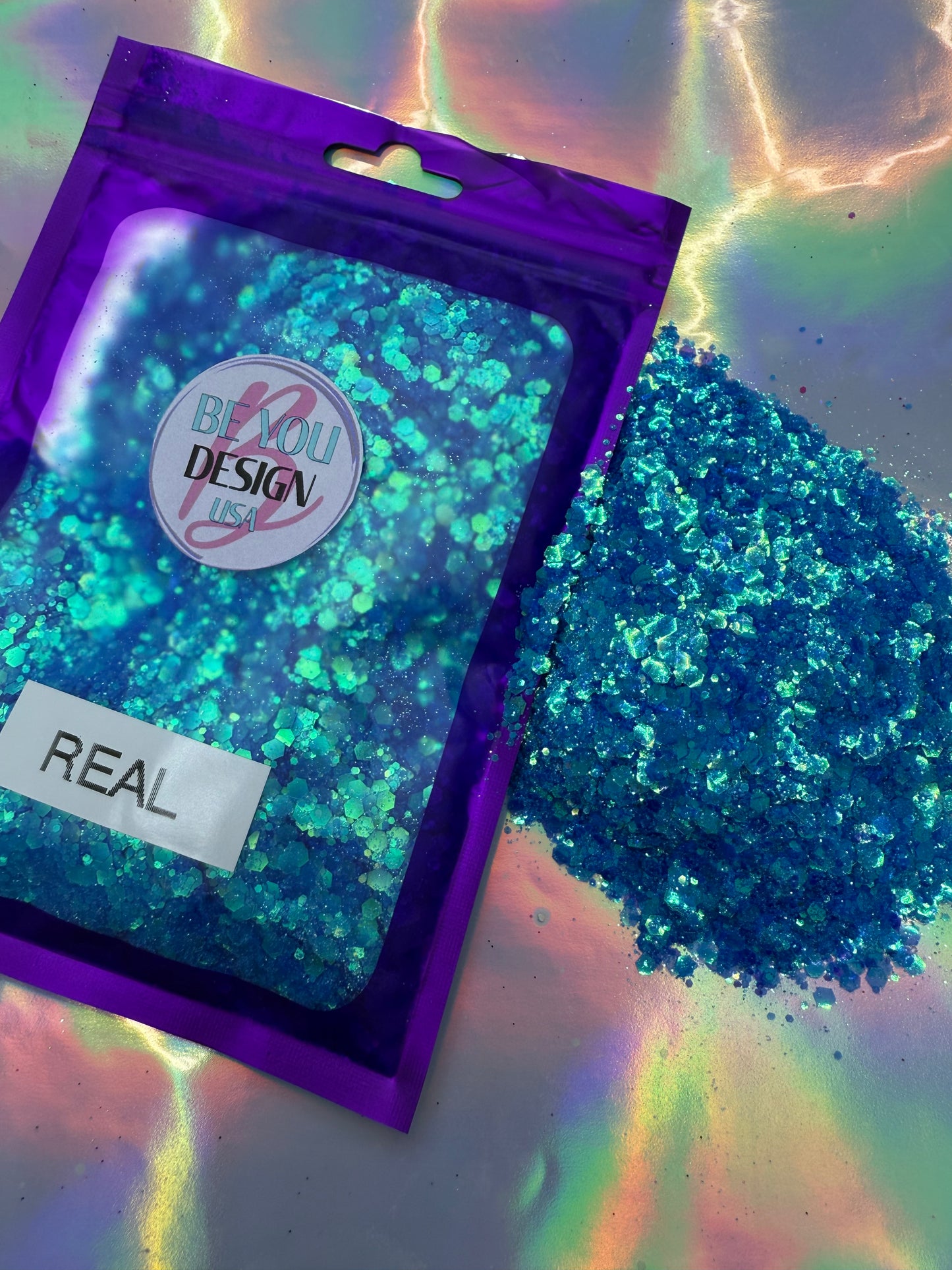 Real glitter chunky transparente