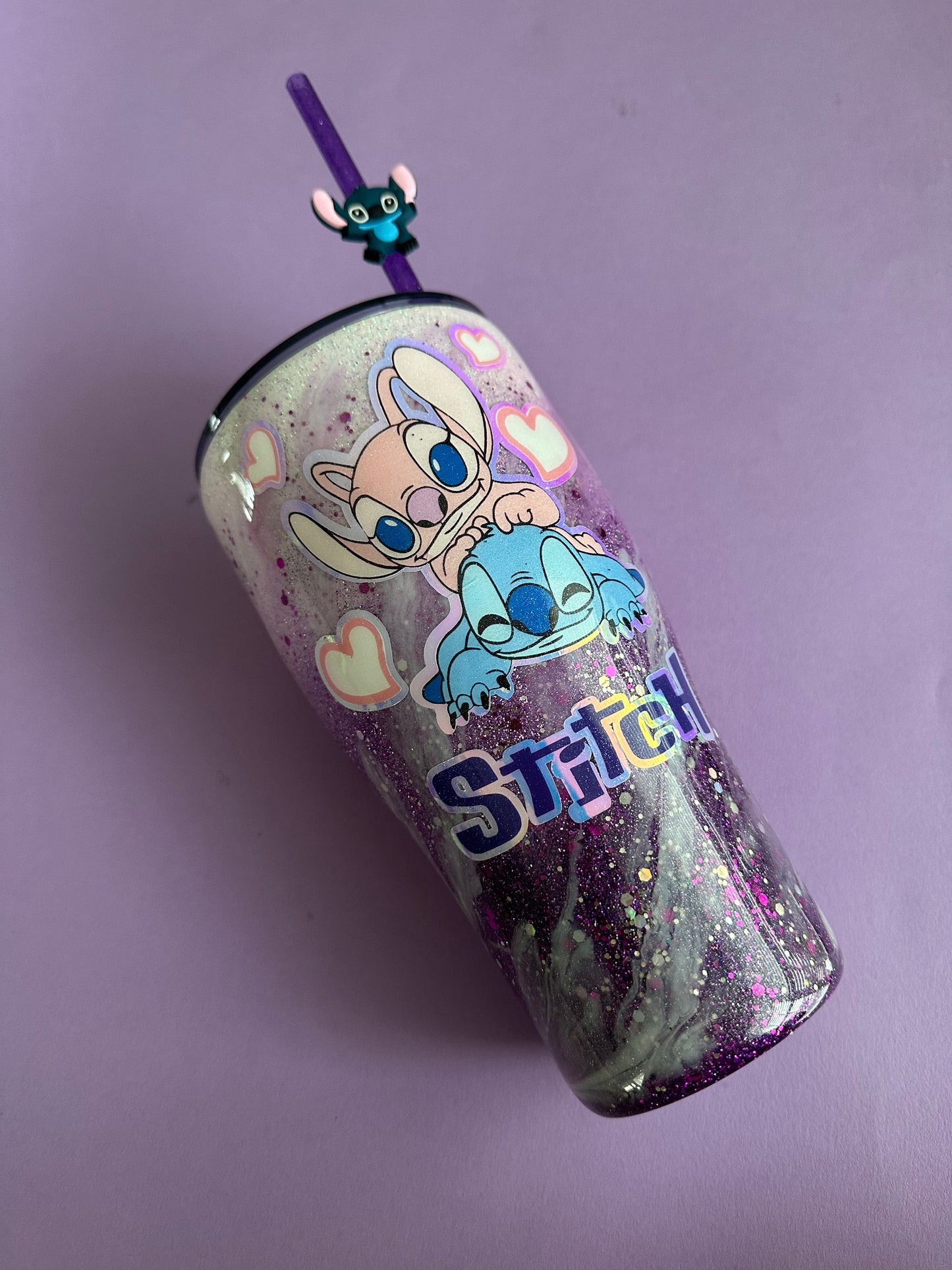 Tumbler stitch resin art 30oz cup