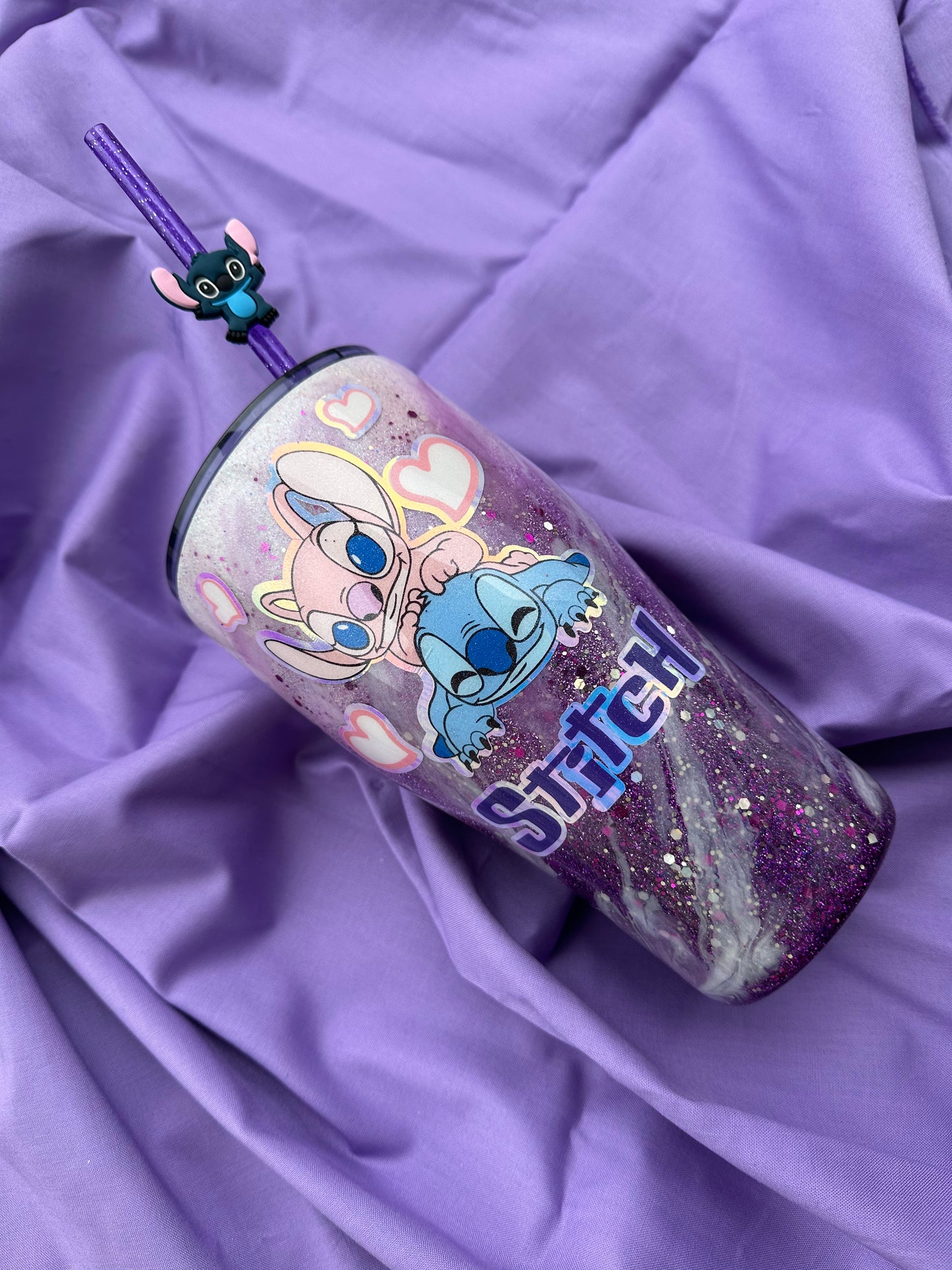 Tumbler stitch resin art 30oz cup