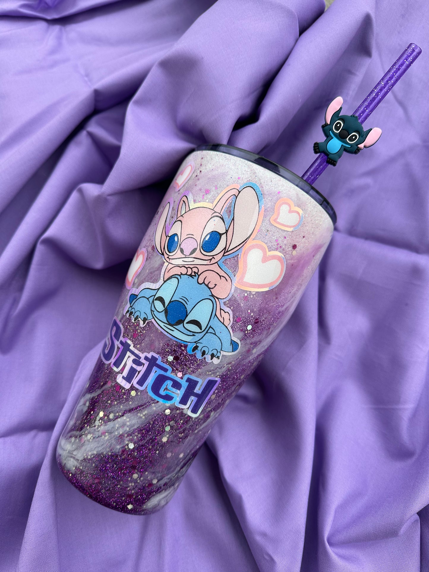 Tumbler stitch resin art 30oz cup