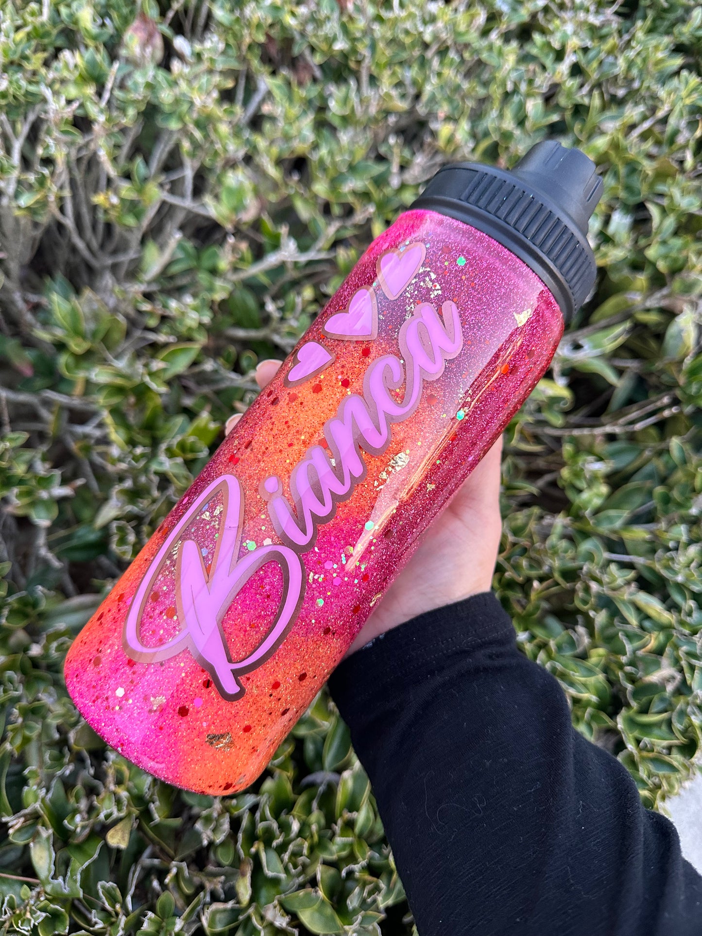 Tumbler red 25oz resin art cup