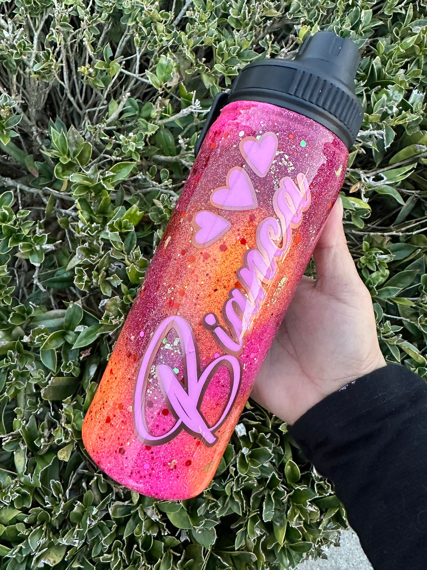 Tumbler red 25oz resin art cup