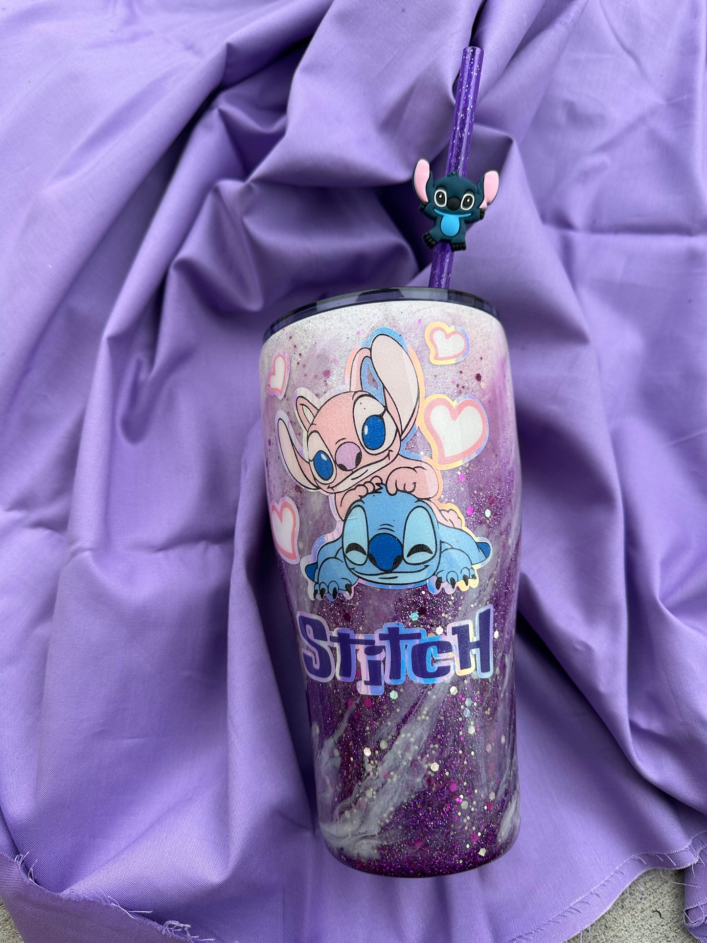 Tumbler stitch resin art 30oz cup
