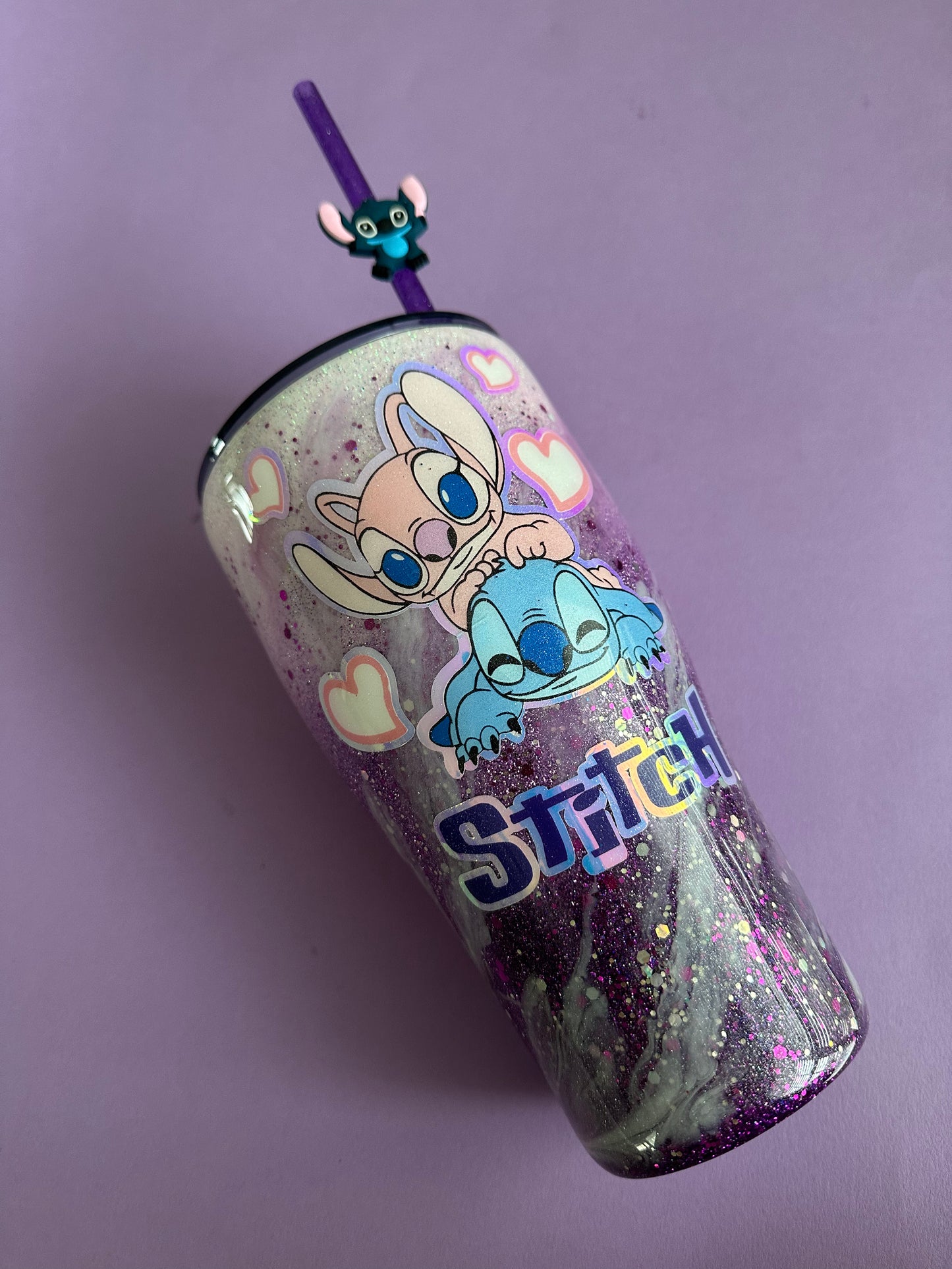Tumbler stitch resin art 30oz cup