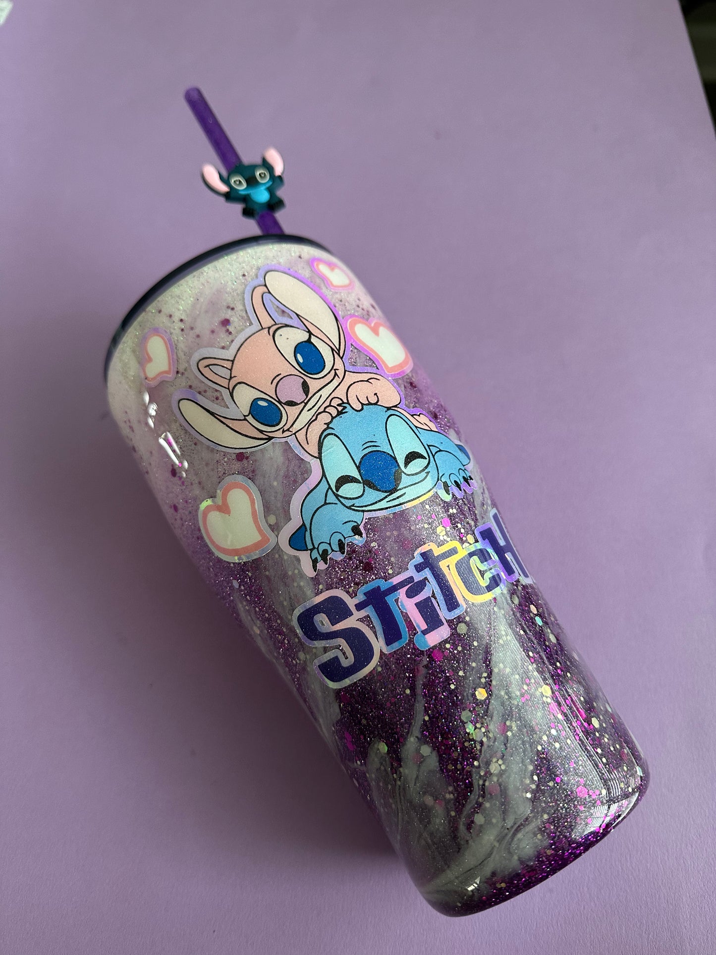 Tumbler stitch resin art 30oz cup