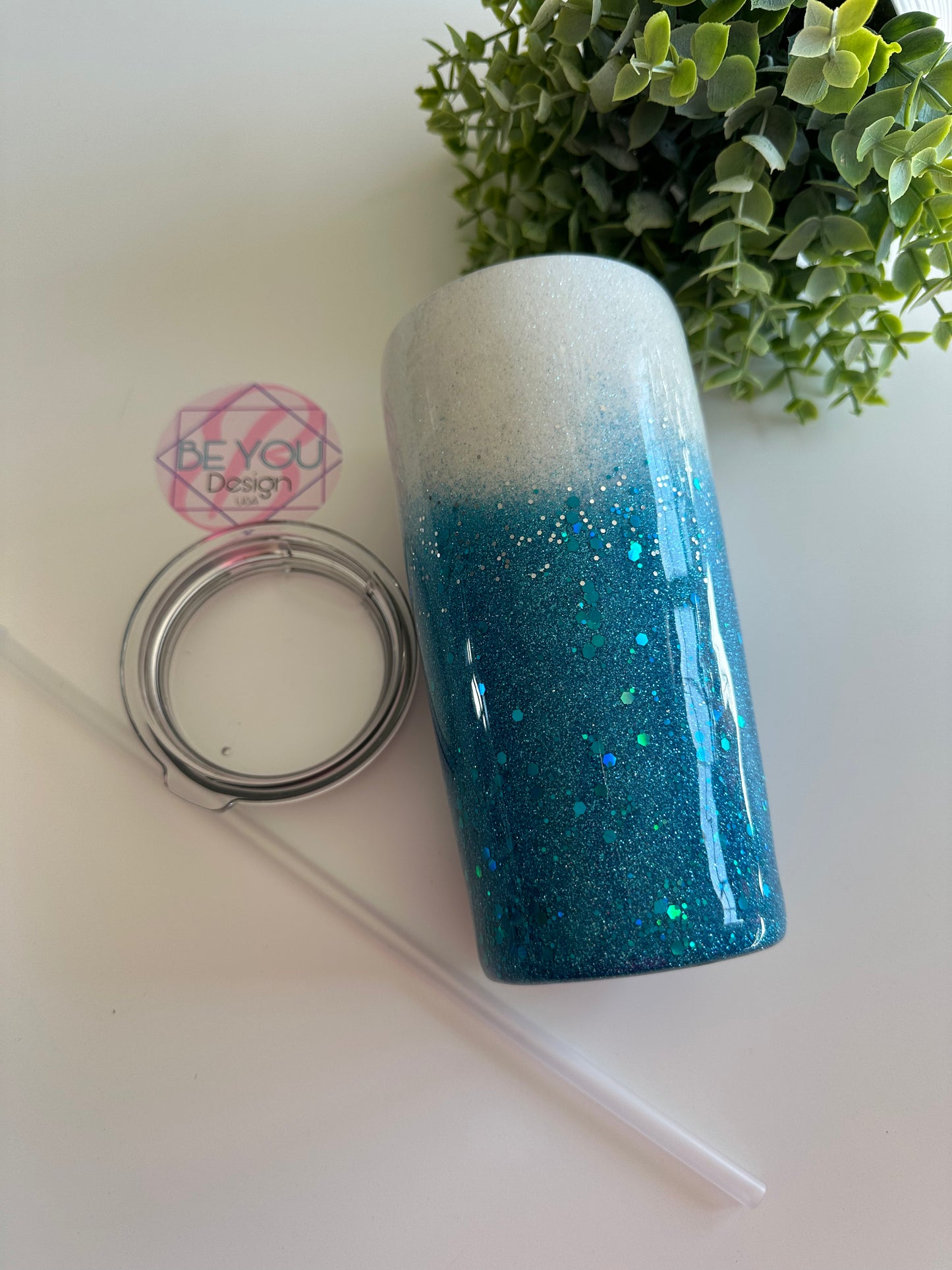 Stitch 20 oz with straw tumbler resin cup