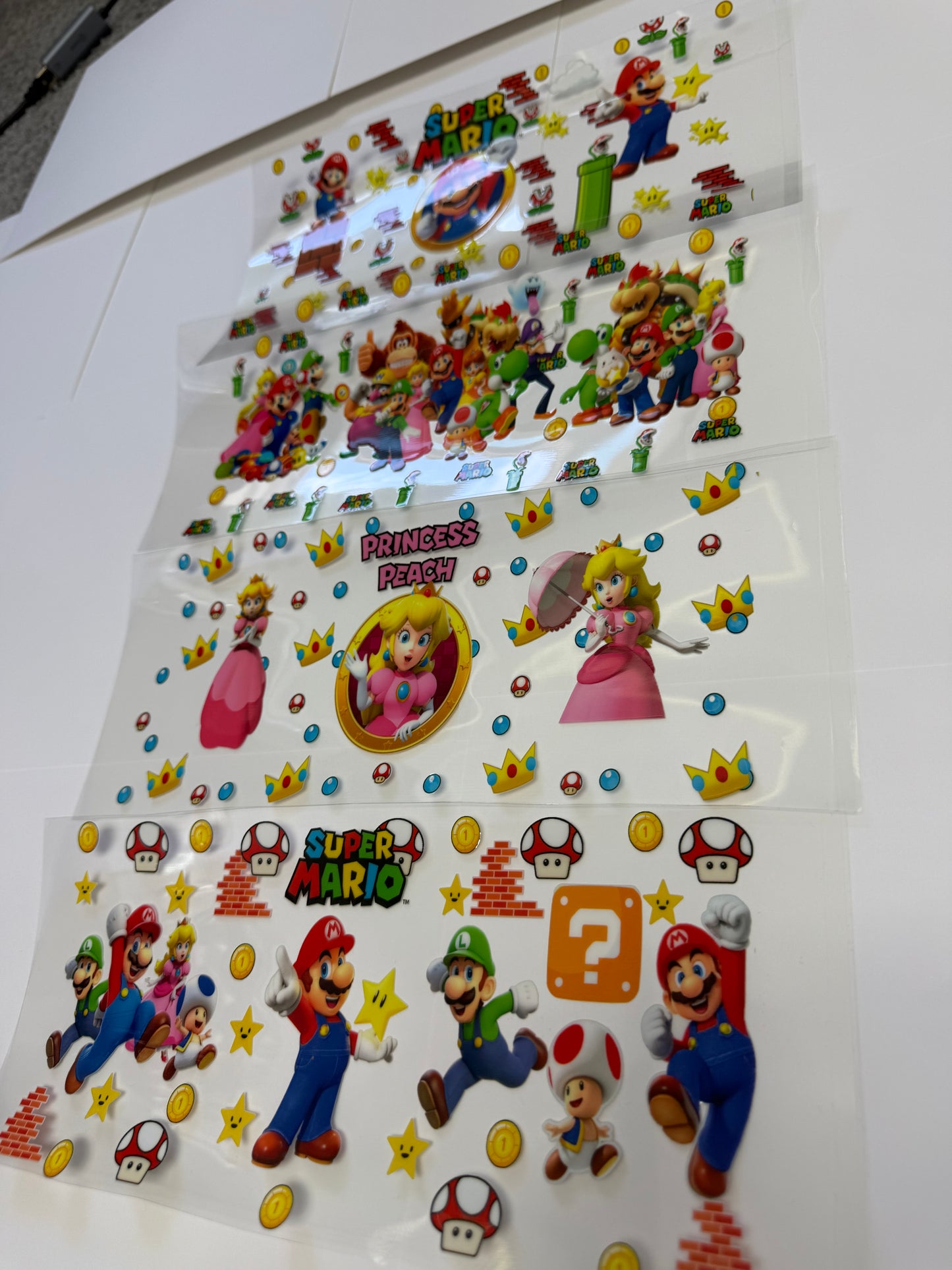 UV DTF Mario Bros set 4 vaso 16 oz