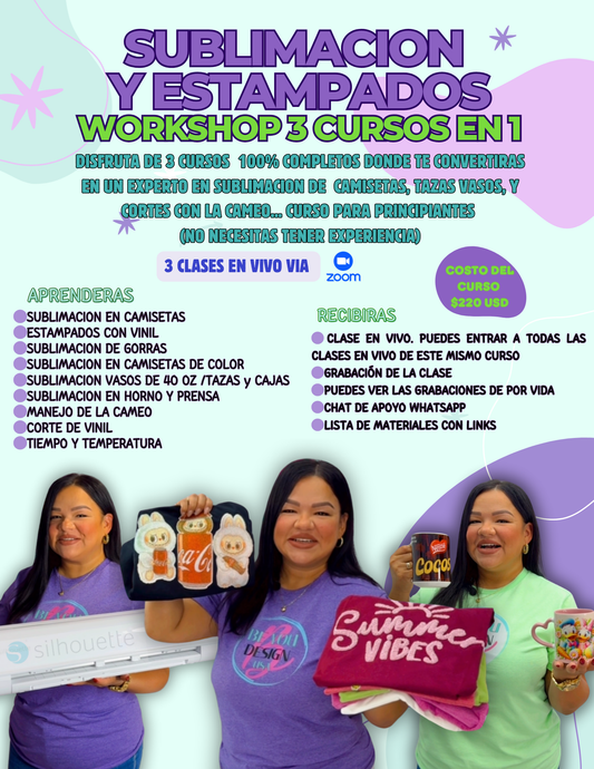 Sublimación y Estampados 3 cursos en 1