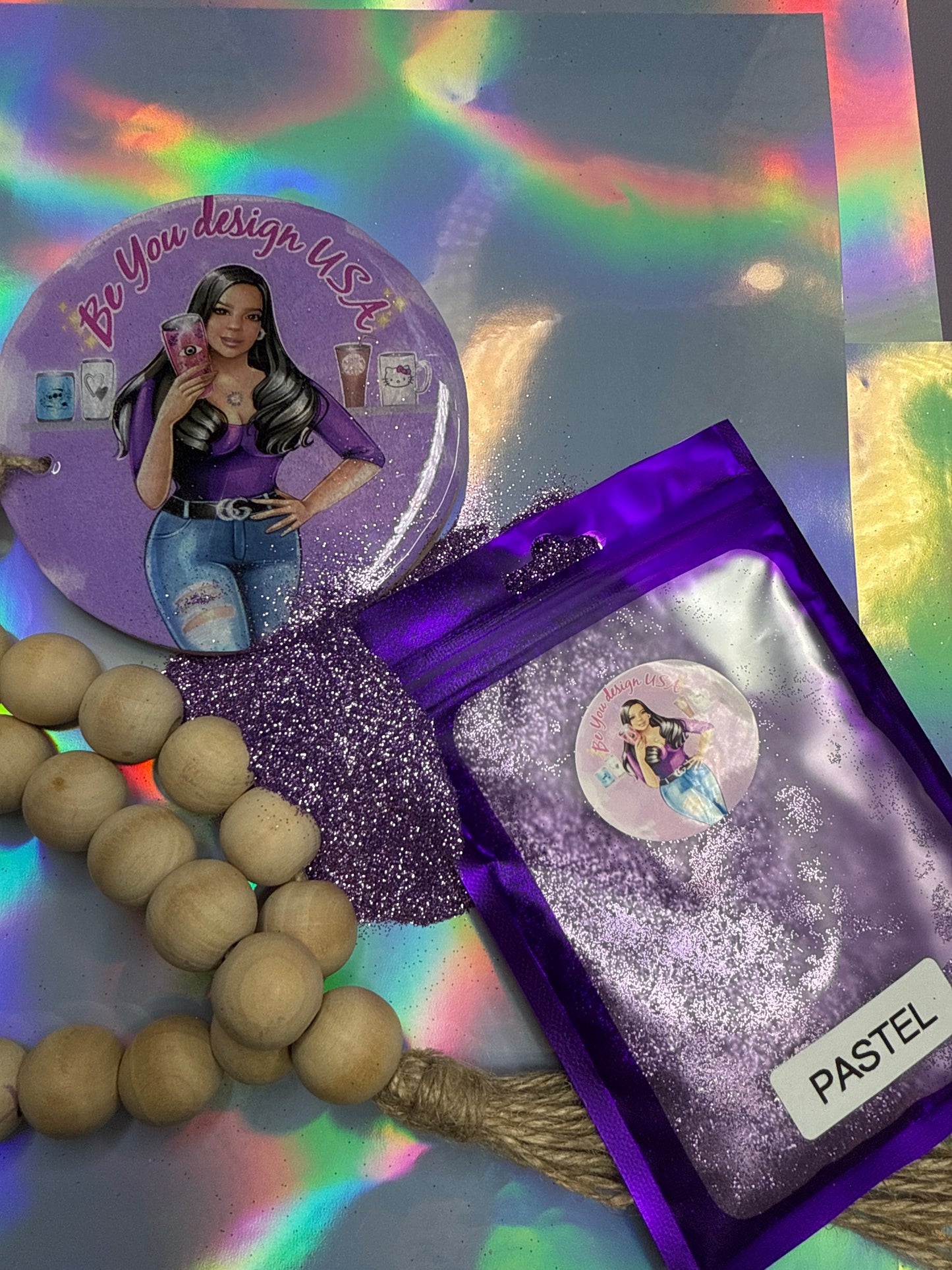 Pastel glitter fino 2 oz