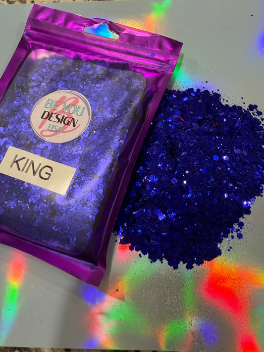 King glitter chunky metálico