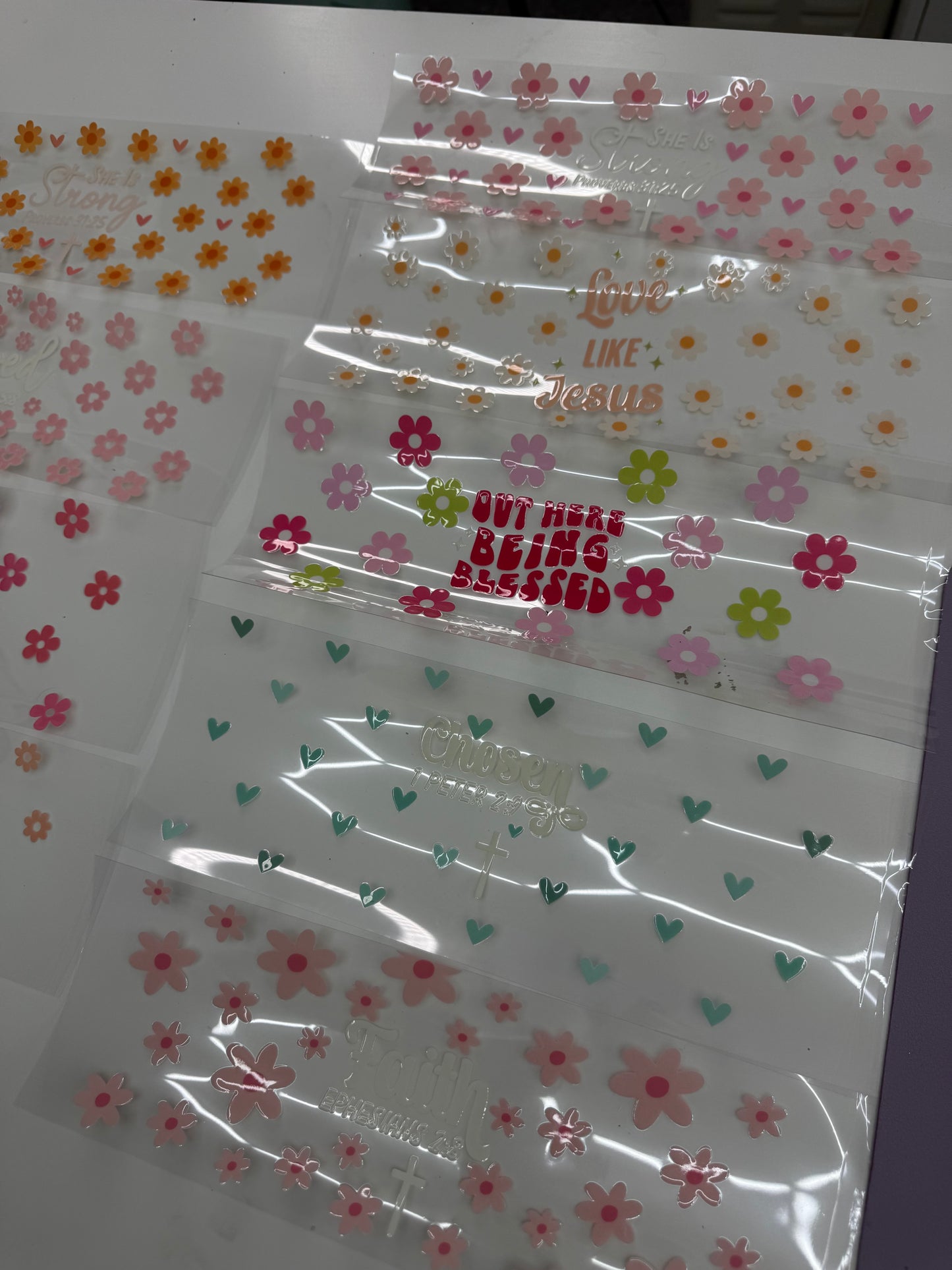 UV DTF Cristian para vasos de 16 oz