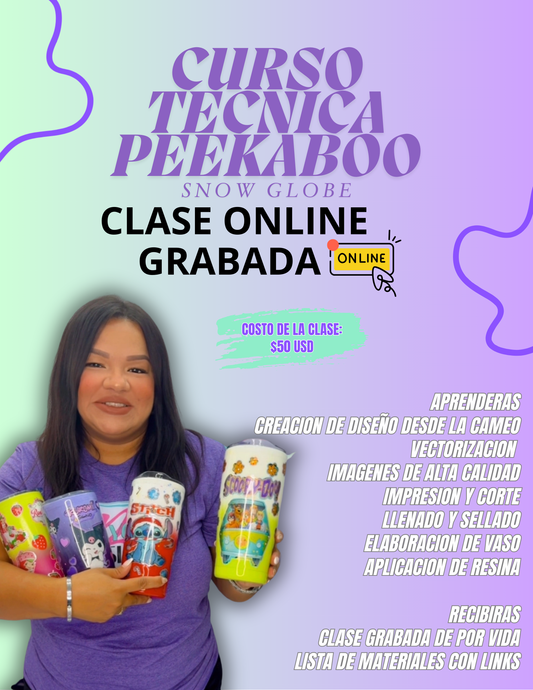 Curso Grabado Peekaboo con Cameo