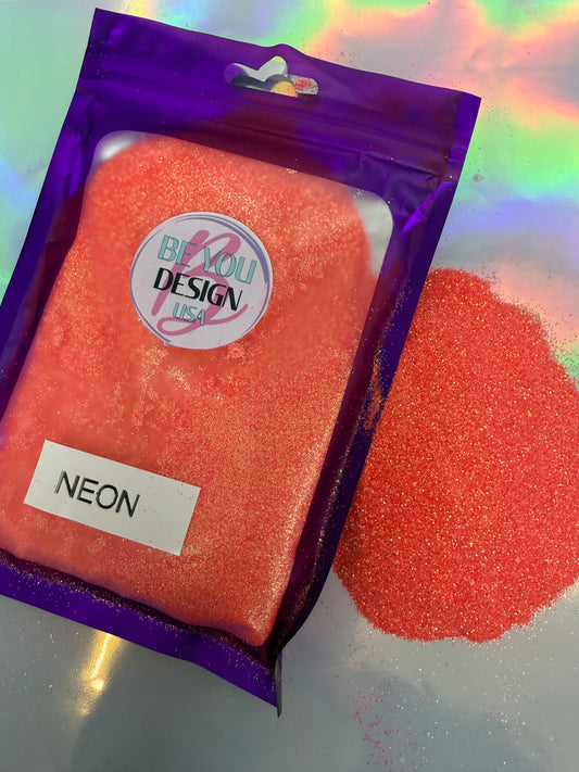 Neón glitter fino