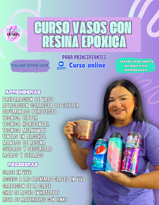 Curso Vasos con resina epoxica