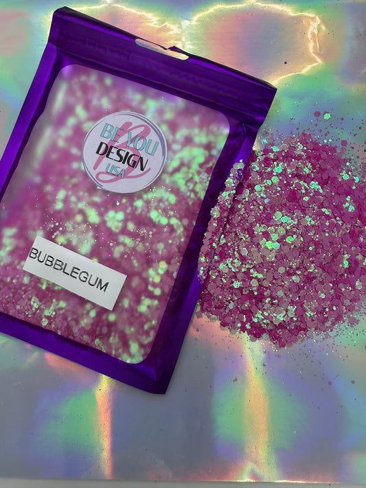 Bubblegum glitter chunky metalico