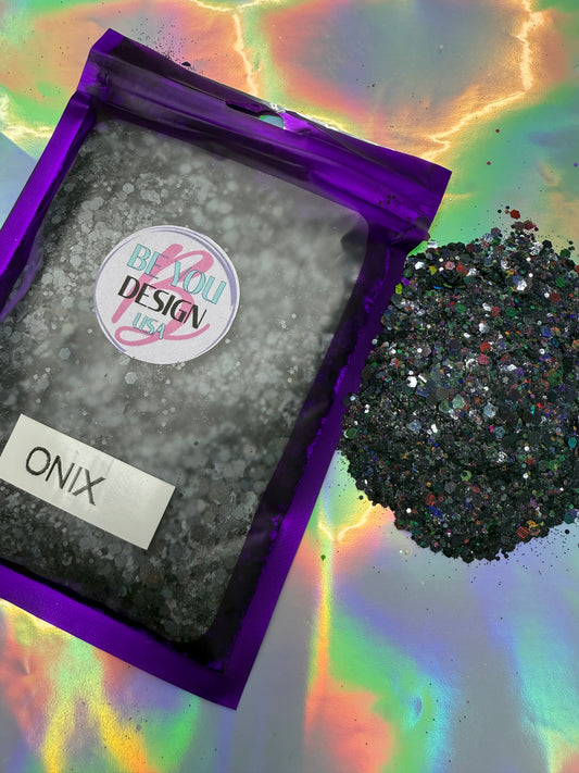 Ónix glitter chunky holografico