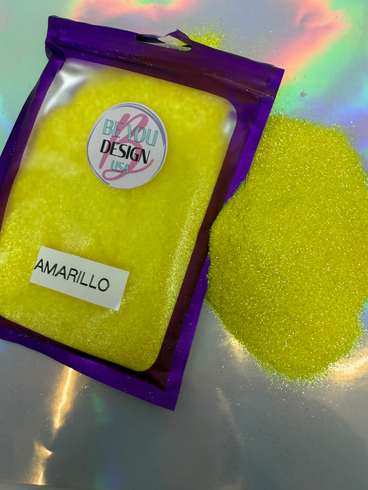 Amarillo glitter fino