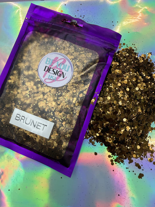 Brunet glitter chunky metálico