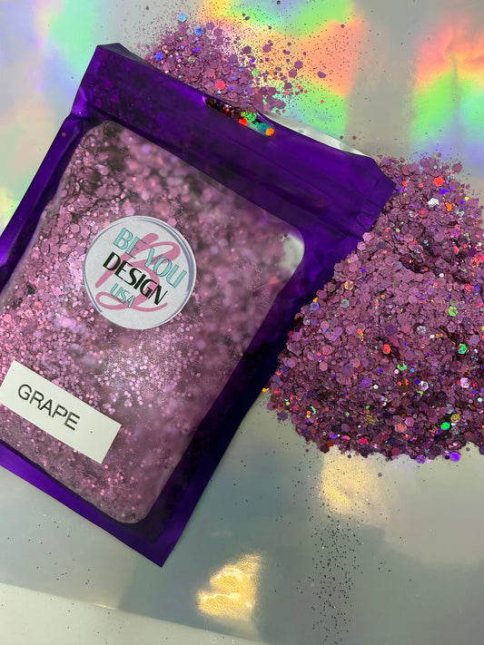 Grape glitter chunky holografico