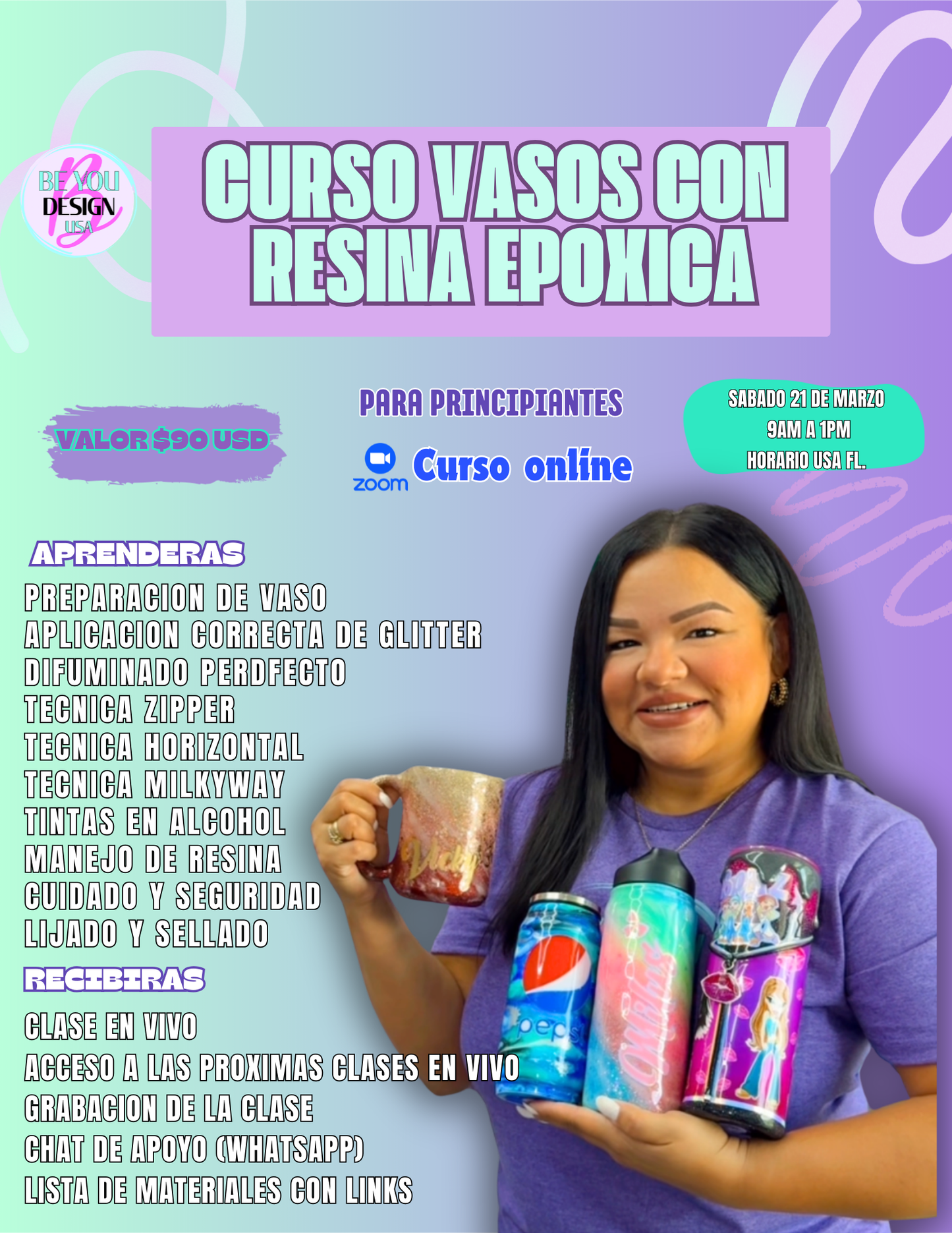Curso Vasos con resina epoxica