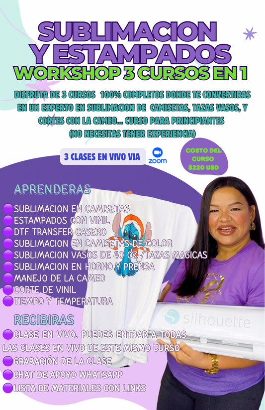 Sublimación y Estampados 3 cursos en 1