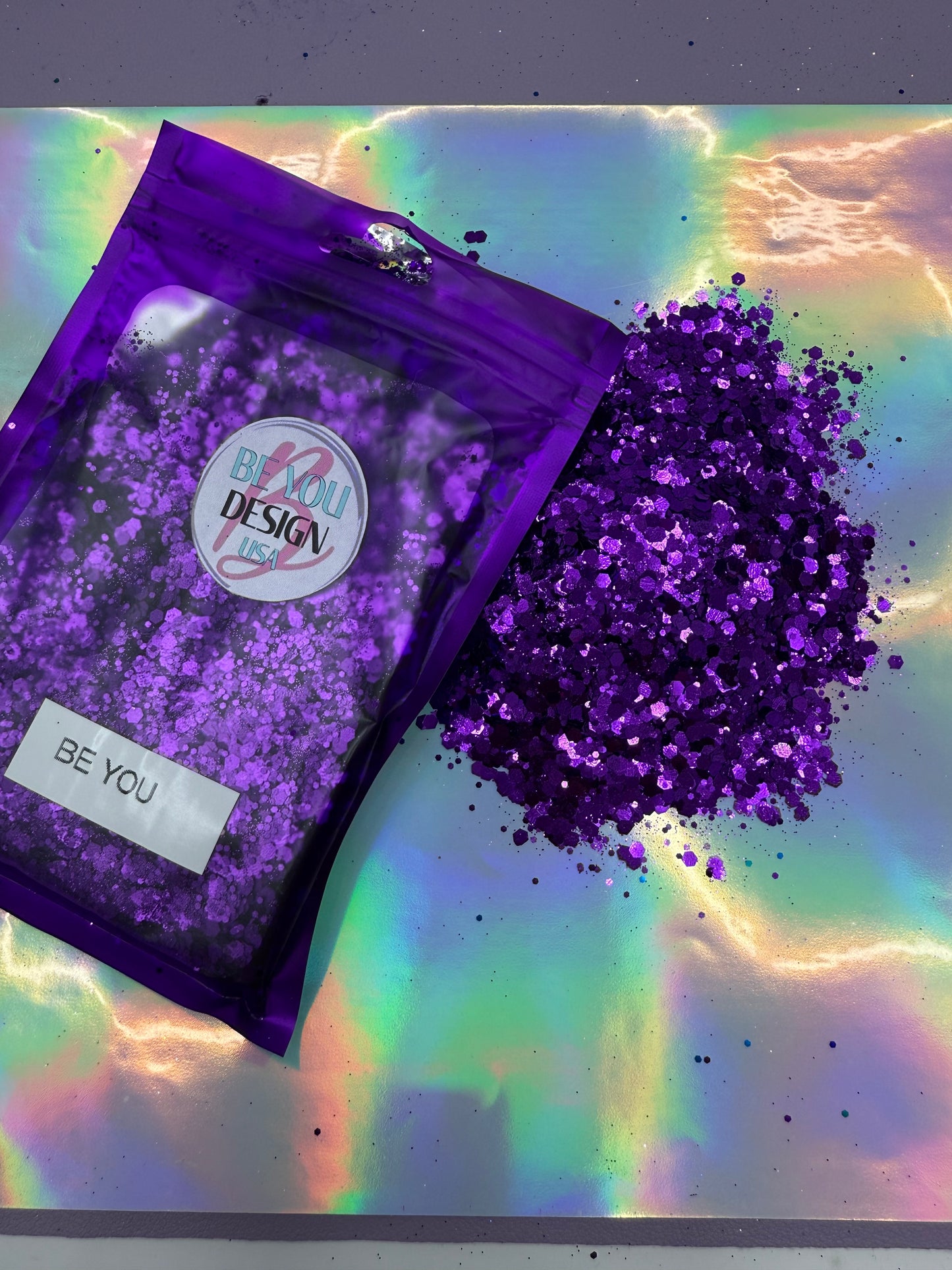 Beyou glitter chunky metálico