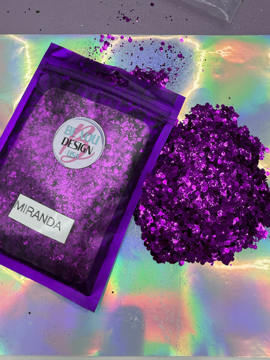 Miranda glitter chunky metálico