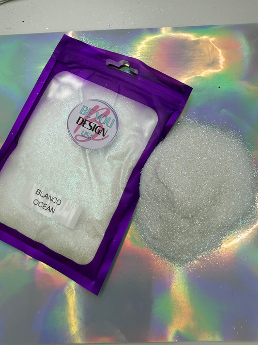 Blanco Ocean glitter fino