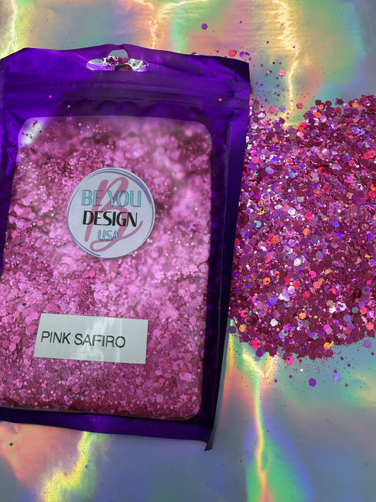 PINK SAFIRO glitter chunky holografico