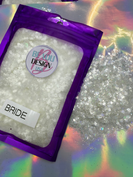 BRIDRE glitter chunky transparente